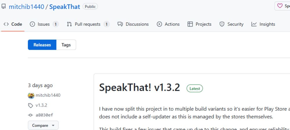a screen shot of a web page with the word speak that on it (Top 7 Best Android Apps August)